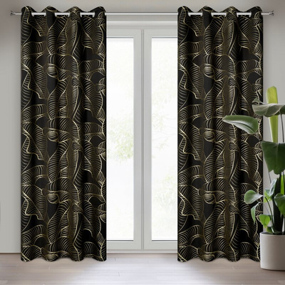 Zasłona Kiara czarna 140x250