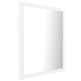 vidaXL Lustro łazienkowe LED, białe, 40x8,5x37 cm, akryl