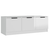 vidaXL Szafka pod TV, wysoki połysk, biała, 100x35x55 cm