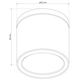Punktowa oprawa sufitowa do łazienki UMA Sand Gun Color IP54 okrągła antracyt EDO777543 EDO Solutions