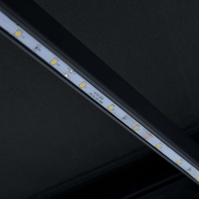Ręcznie zwijana markiza z LED, 350 x 250 cm, antracytowa