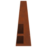 Kominek Brązowy 35 x 35 x 100 cm Stal pogodowa