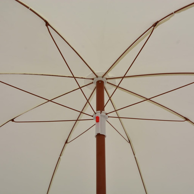 Parasol ogrodowy na stalowym słupku, 240 cm, piaskowy