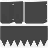 Krawężnik do trawnika 10 szt. 103 x 30 cm Stal Czarny