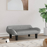 vidaXL Legowisko dla psa, jasnoszare, 70x40x24 cm, aksamitne