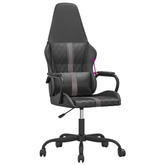vidaXL Fotel gamingowy, czarno-szary, sztuczna skóra