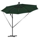 Parasol plażowy Ze LED Lights Zielony 294 x 294 x 248 cm