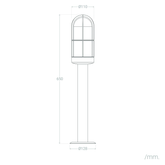 Lampa Ogrodowa Zewnętrzna Słupek 60cm ze Stali Nierdzewnej IP44 Abruzzo Marco E27