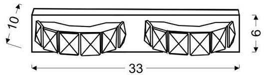 Kinkiet LED 2x3W kryształki SHIPI 22-45300