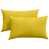 Poduszki na sofę 2 pcs Żółty 50 x 30 cm Tkanina sztruksowa