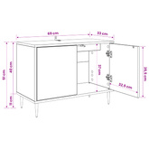 Szafka pod telewizor MAINZ 69 x 33 x 50,5 cm Czarny dąb