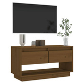 vidaXL Szafka pod TV, miodowy brąz, 74x34x40 cm, lite drewno sosnowe