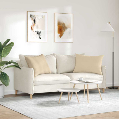 Poduszki na sofę 2 pcs Kremowy 70 x 50 cm tkanina