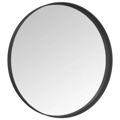vidaXL Lustro ścienne, czarne, 50 cm