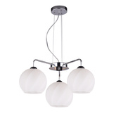 Larix lampa wisząca chromowy 3x40w e27 klosz biały 33-23834