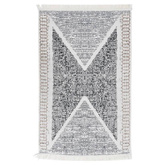 vidaXL Dywan, czarno-szary, 160x230 cm, bawełniany