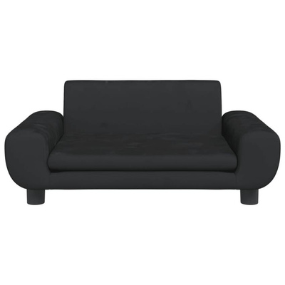 vidaXL Legowisko dla psa, czarne, 70x45x33 cm, aksamitne