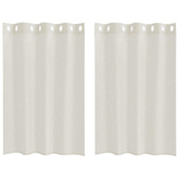 Firany Voile z zasłonami 2 pcs Kremowy 140 x 140 cm Poliester