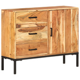 vidaXL Komoda, 88x30x73 cm, lite drewno akacjowe