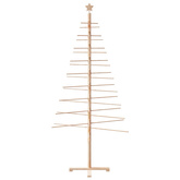 Drewniana choinka do udekorowania, 210 cm, lite drewno sosnowe