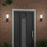 Zewnętrzna lampa ścienna 2 pcs Czarny 10.5 x 6 x 33 cm