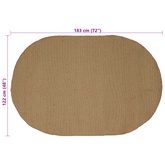 Dywany pokojowe naturalny 122 x 183 cm Juta
