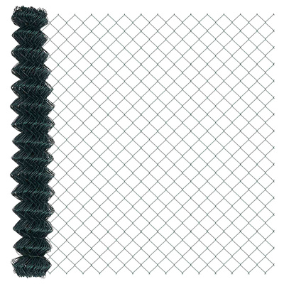 Ogrodzenie łańcuchowe 25 x 1,6 m Stal zielony