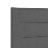 Łóżko z funkcją przechowywania LED z materacem ciemnoszary