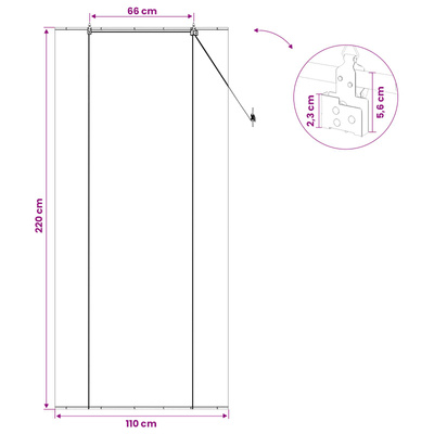 Roleta brązowy 110 x 220 cm Bambus