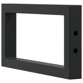 Wsporniki do półki pod umywalkę, 2 szt., czarne, prostokątne