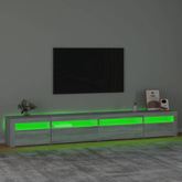 vidaXL Szafka pod TV z oświetleniem LED, szary dąb sonoma, 270x35x40cm