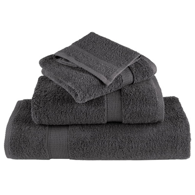 Ręczniki premium, SOLUND, 4 szt., antracytowe, 100x150 cm, 600 g/m?