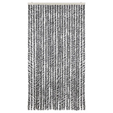 Zasłona przeciwko owadom, szaro-czarno-biała, 100x230, szenil