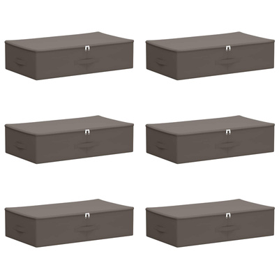 Skrzynia do przechowywania 6 pcs Szary 70 x 40 x 18 cm Włóknina