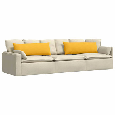Poduszki na sofę 2 pcs Jasnożółty 120 x 40 cm