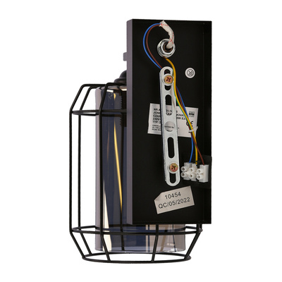 Jonera lampa kinkiet czarny p20 1x40w e27 klosz dymiony 21-10186