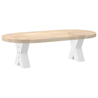 Nogi do stolika kawowego w kształcie litery X 2 szt. Białe 40x(30-31) cm Stal
