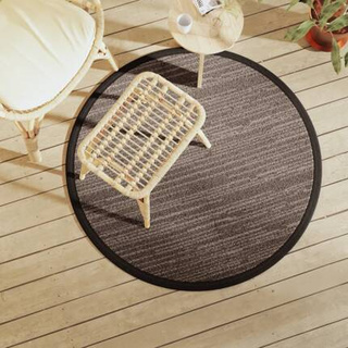 vidaXL Dywan na zewnątrz, brązowy, ?120 cm, PP