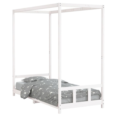 vidaXL Rama łóżka dla dzieci, biała, 90x200 cm, drewno sosnowe model standard