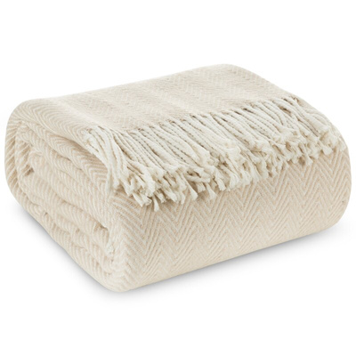 Koc Pled beżowy 180x220