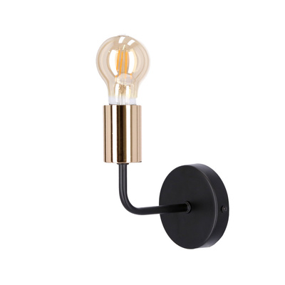 Kinkiet czarny metalowy pojedynczy bez klosza Spill Candellux 21-56528
