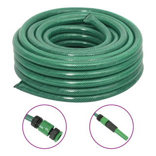 Wąż ogrodowy z zestawem złączek, zielony, 0,9", 50 m, PVC