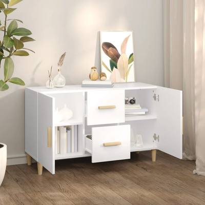 biała, 100x36x60 cm, materiał drewnopochodny Komoda,
