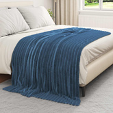 Koce narzutowe 6 pcs Granatowy 200 x 150 cm Polar