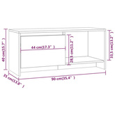 vidaXL Szafka pod TV, wysoki połysk, biała, 90x35x40 cm