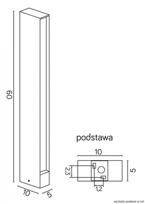 Lampa ogrodowa stojąca 16702-600