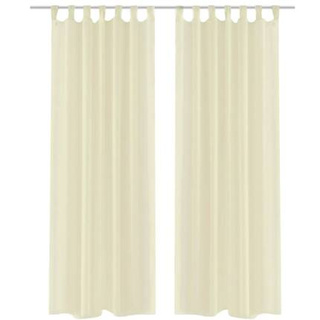 130202 Kremowa Prosta zasłona 140 x 245 cm 2 szt