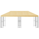 Altana z bokami 6 x 3 m kremowy Poliester i Stal 190