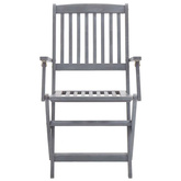 vidaXL Składane krzesła ogrodowe, 2 szt., poduszki, drewno akacjowe