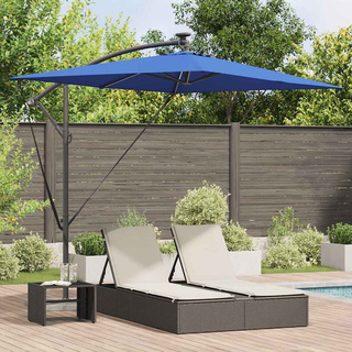 Parasol plażowy 294 x 200 x 270 cm Poliester i aluminium